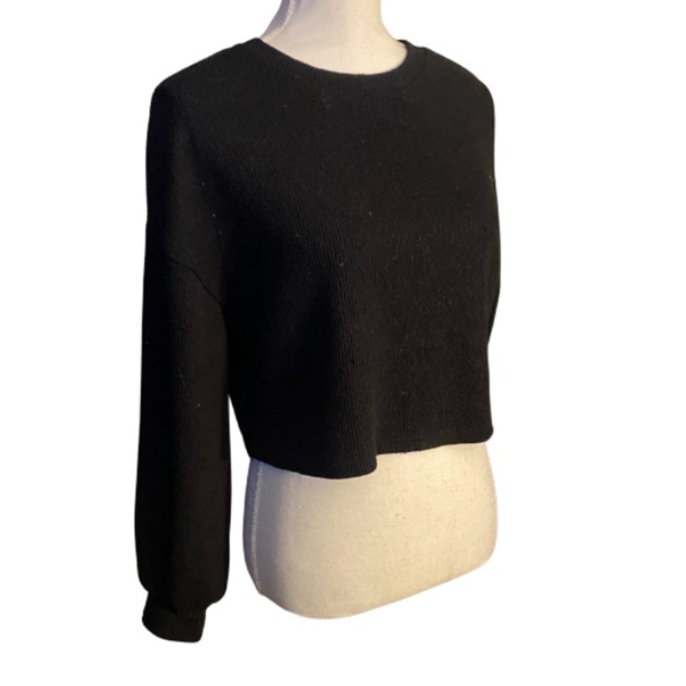 ZAFUL Black Cropped Sweater Size L